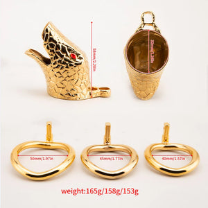 Snake Head Chastity Cage