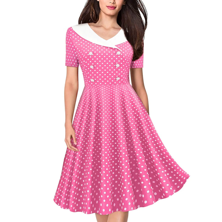 Sissy Polka Dot Printed Vintage Dresses product view