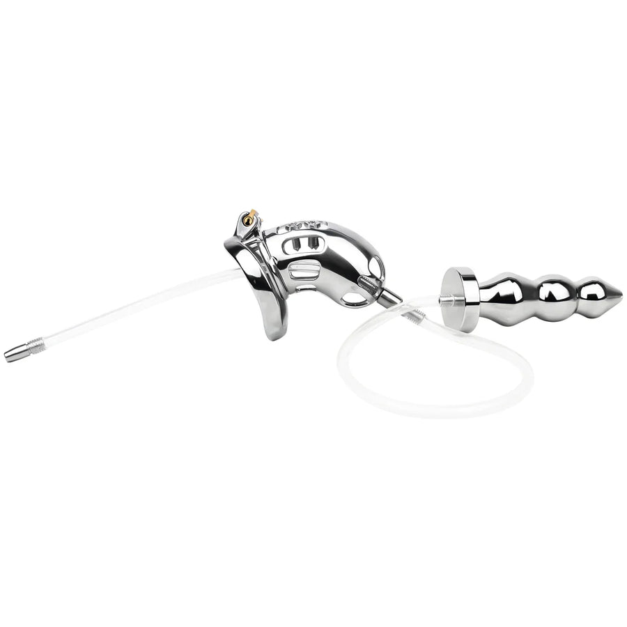 Spiked Male Chastity Cage with Anal Plug, gallery view 11