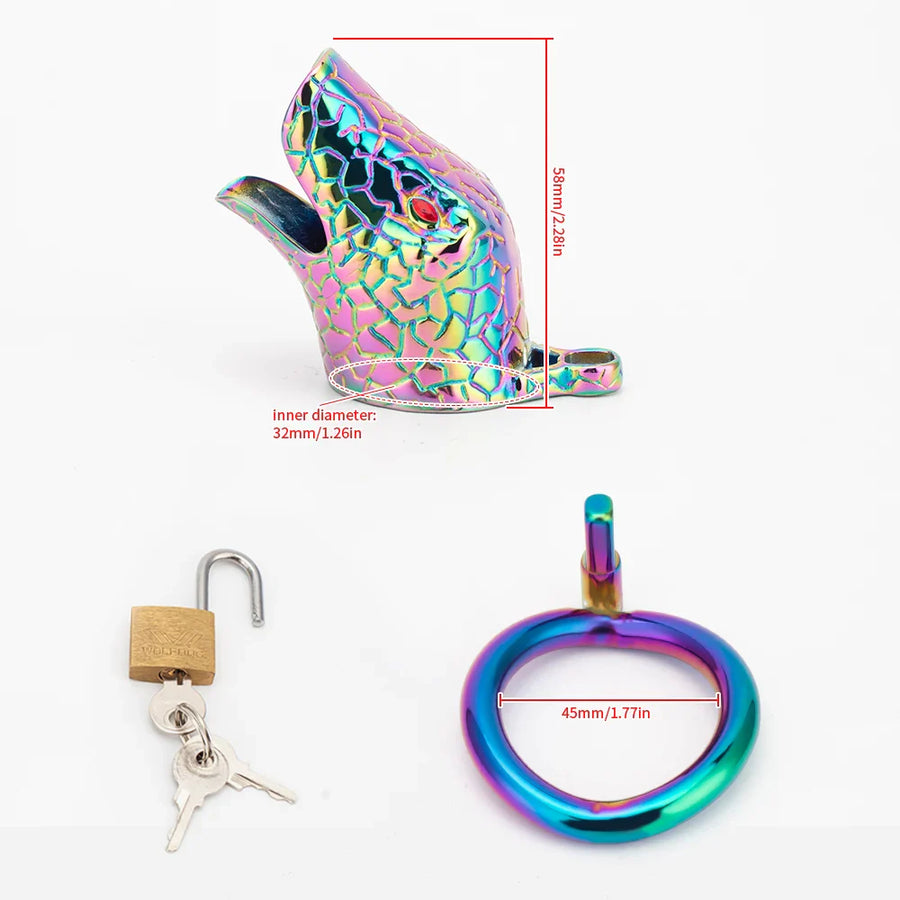 Snake Head Chastity Cage, gallery view 9