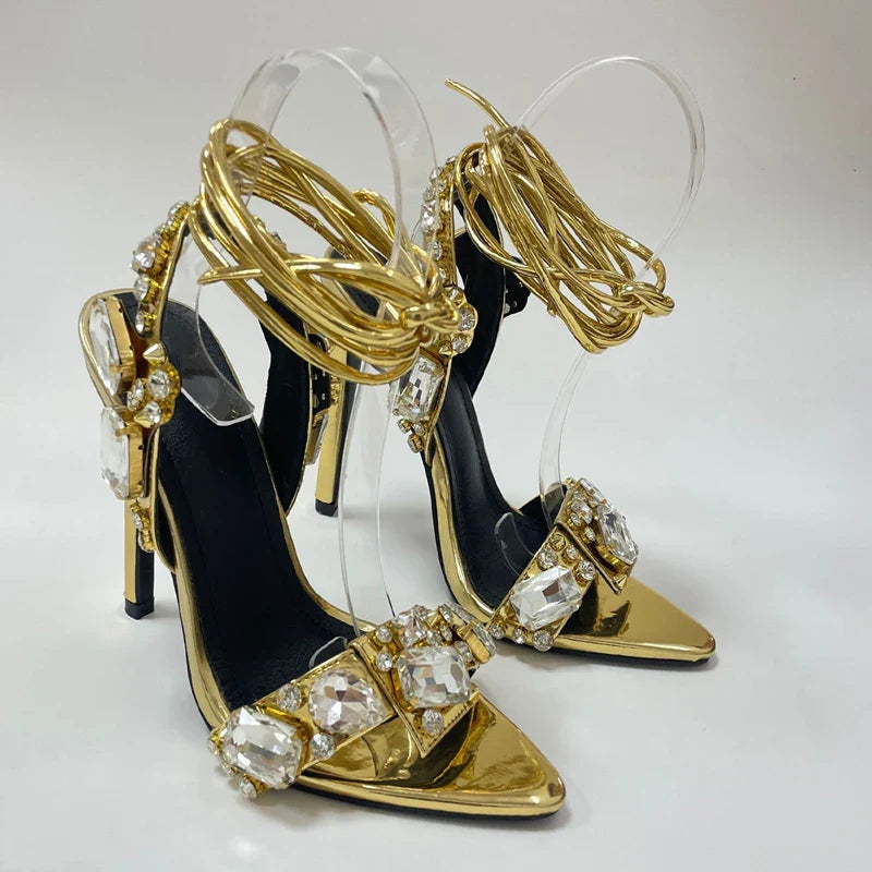 Sissy Vivian Crystals Pointed Sexy Straps, gallery view 7