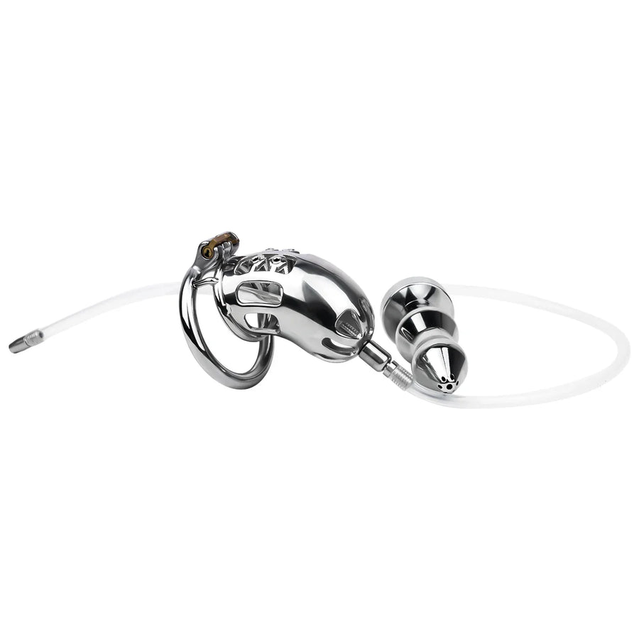 Spiked Male Chastity Cage with Anal Plug, gallery view 14