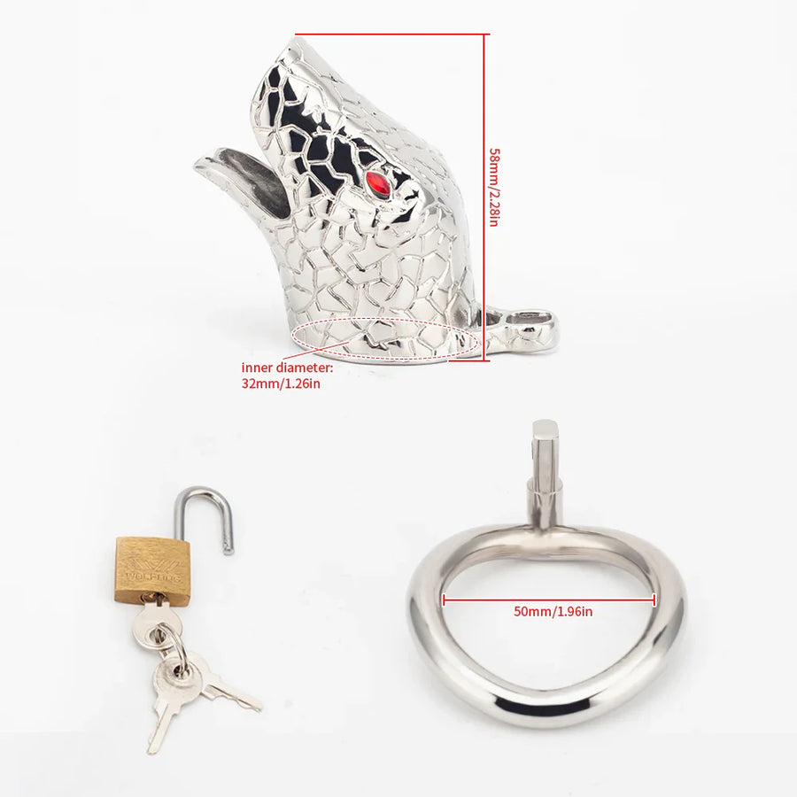 Snake Head Chastity Cage, gallery view 15