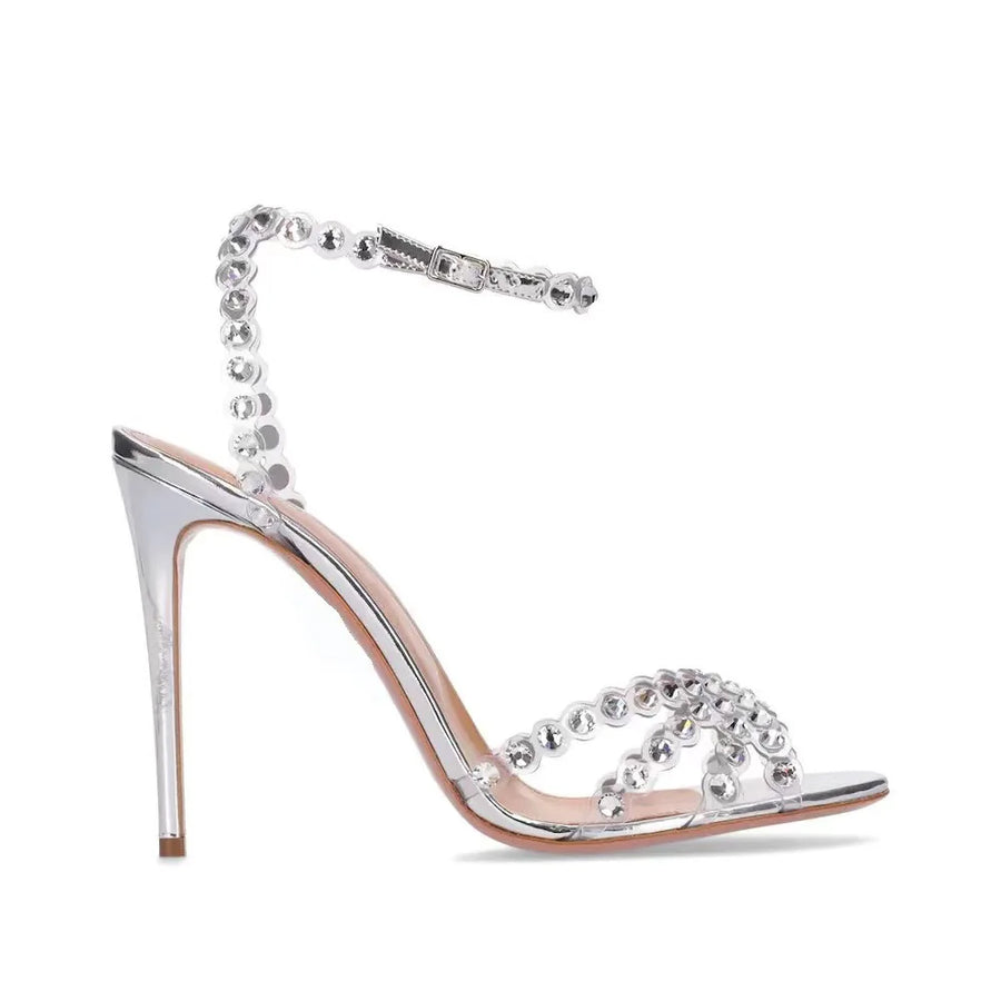 Sissy Bela Bling Bling Crystal Sandals Silver product view
