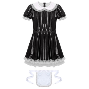 Mens Ruffle Lace Sissy Maid Dress