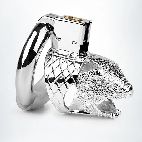 Metal Snakehead Chastity Cage product view