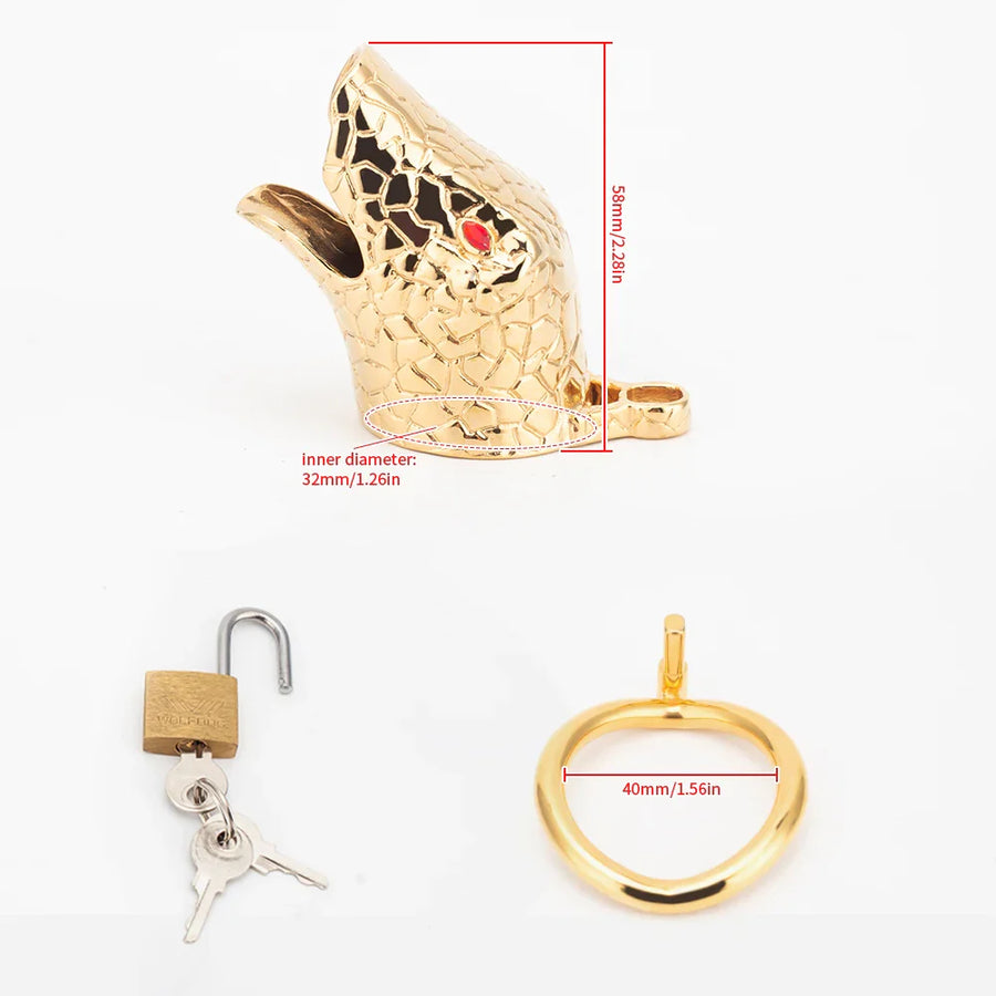 Snake Head Chastity Cage, gallery view 11