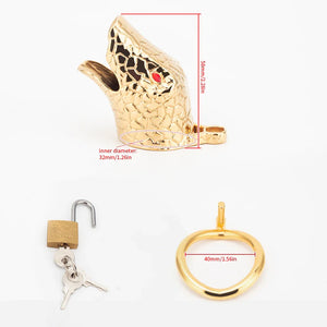 Snake Head Chastity Cage