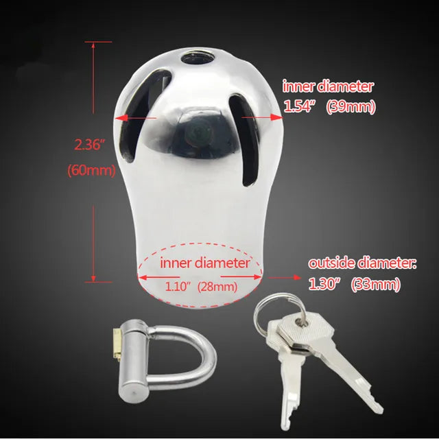 Stainless Steel PA Lock Cock Cage with D-Ring, gallery view 8