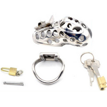 Load image into Gallery viewer, The Intensive Cell Steel Chastity Cage in alternate gallery view 3

