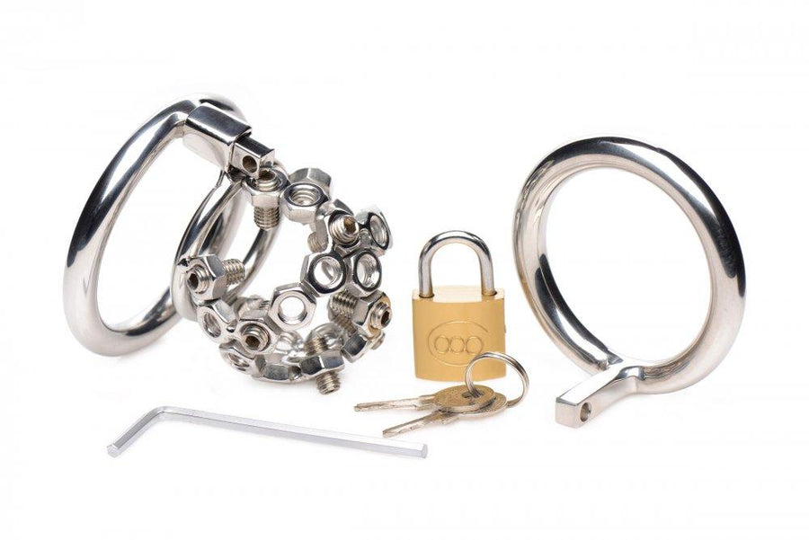 Bolted Chastity Cage with Spikes, gallery view 2