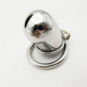 Anti-Escape Metal Chastity Cage - -5