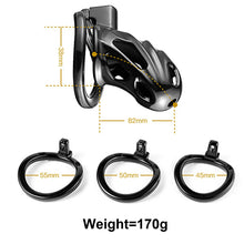 Charger l&#39;image dans la galerie, Black Metal Chastity Cage
