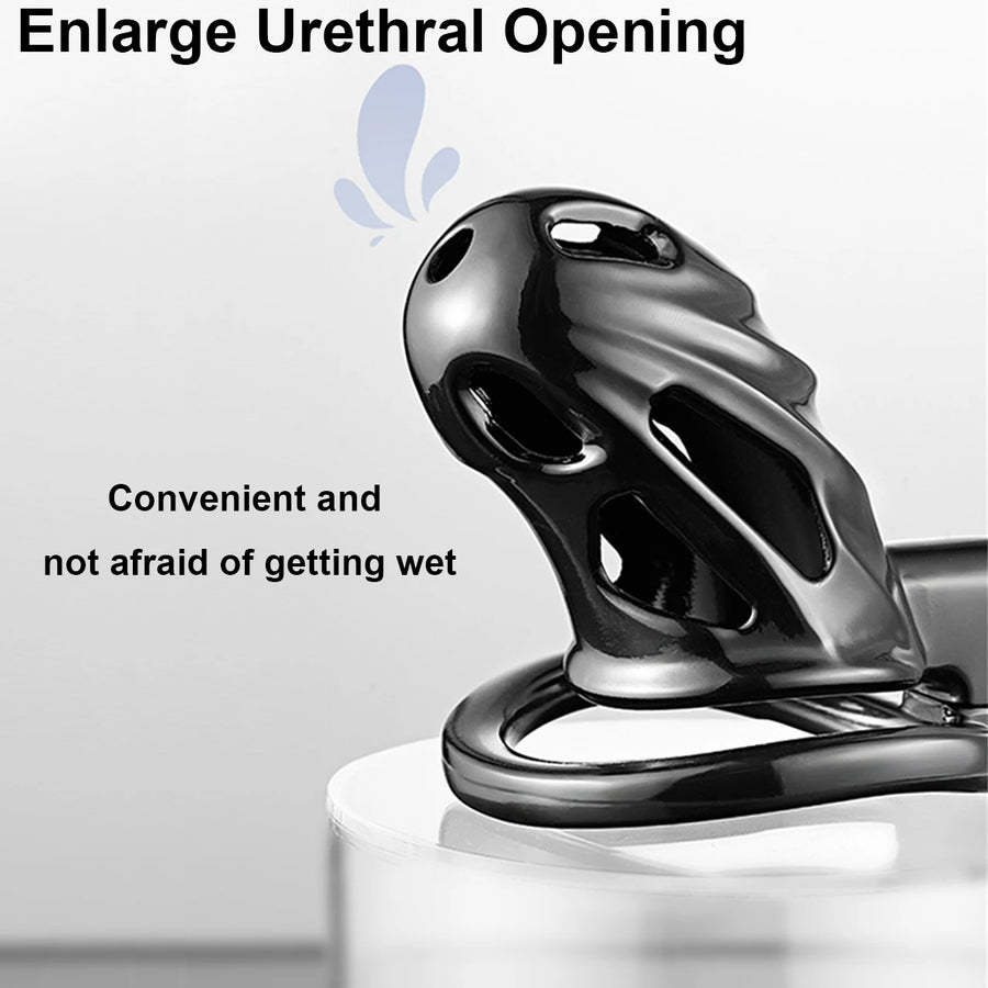 Black Metal Chastity Lock, gallery view 6