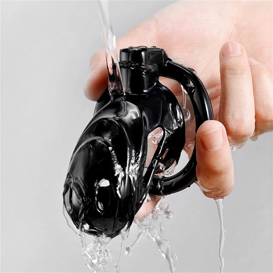 Black Metal Chastity Lock, gallery view 4