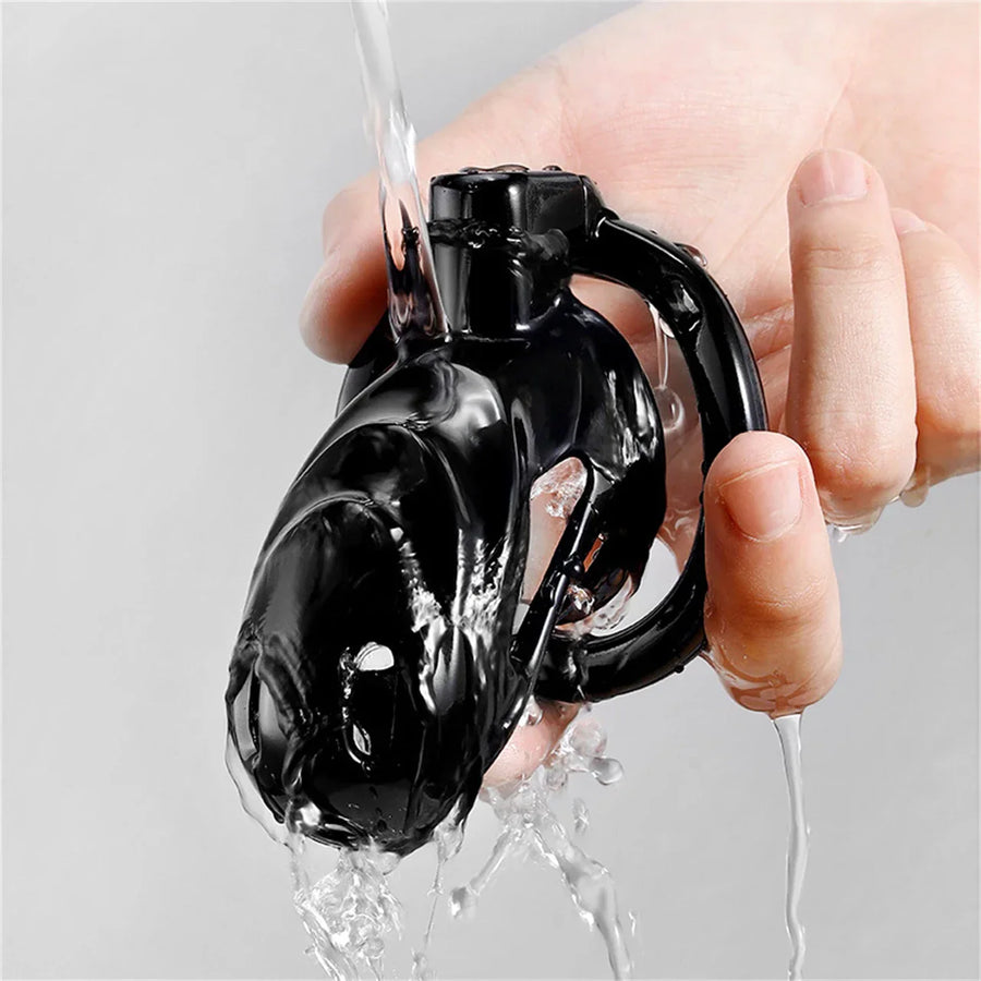 Black Metal Chastity Cage, gallery view 9