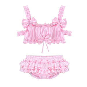 Lily Satin & Bows Sissy Bra