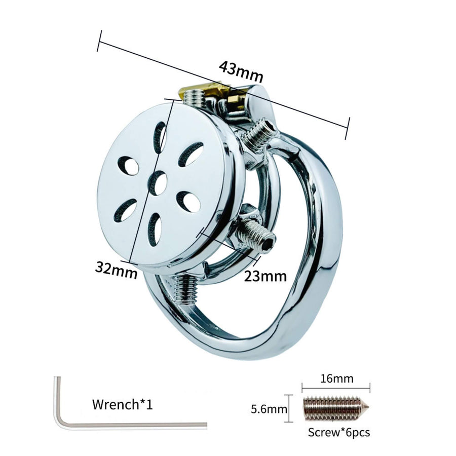 Flat Chastity Lock With Spikes, gallery view 7