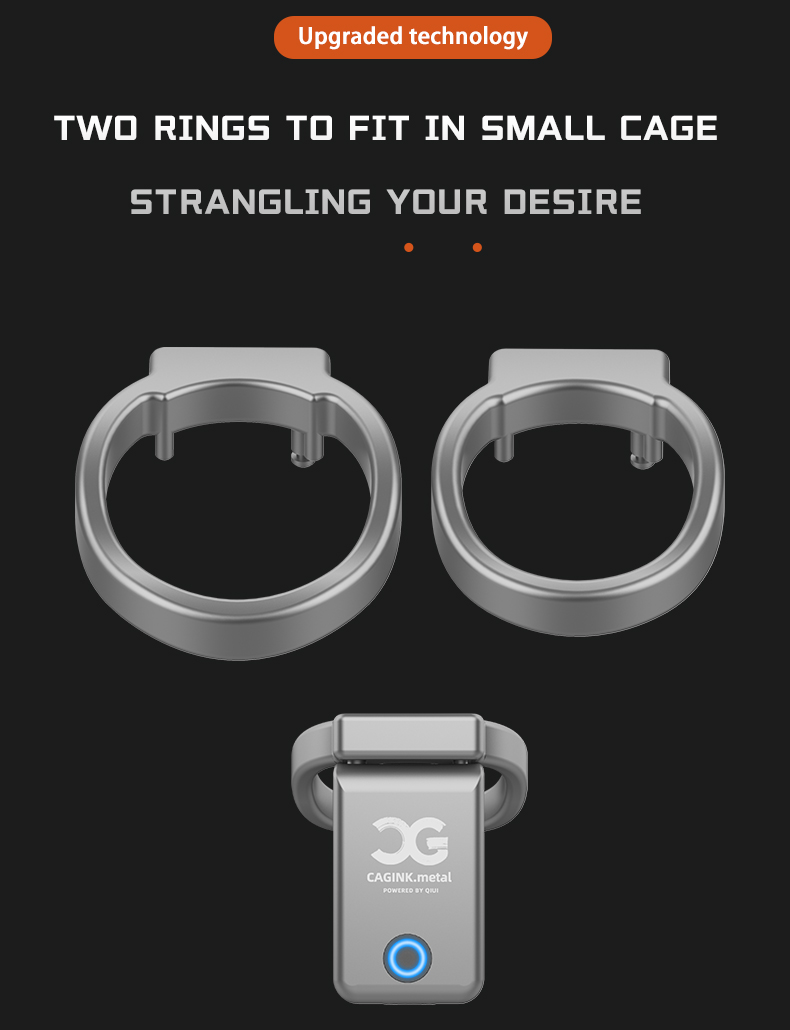 Cagink Micro Chastity Cage -  with two rings