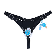 Load image into Gallery viewer, Blue and white cage with catheter and black belt

