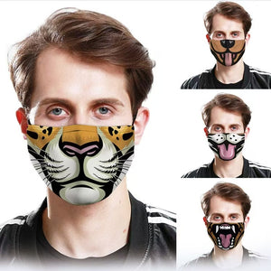 Cartoon Big Mouth Print Sex Mouth Masks