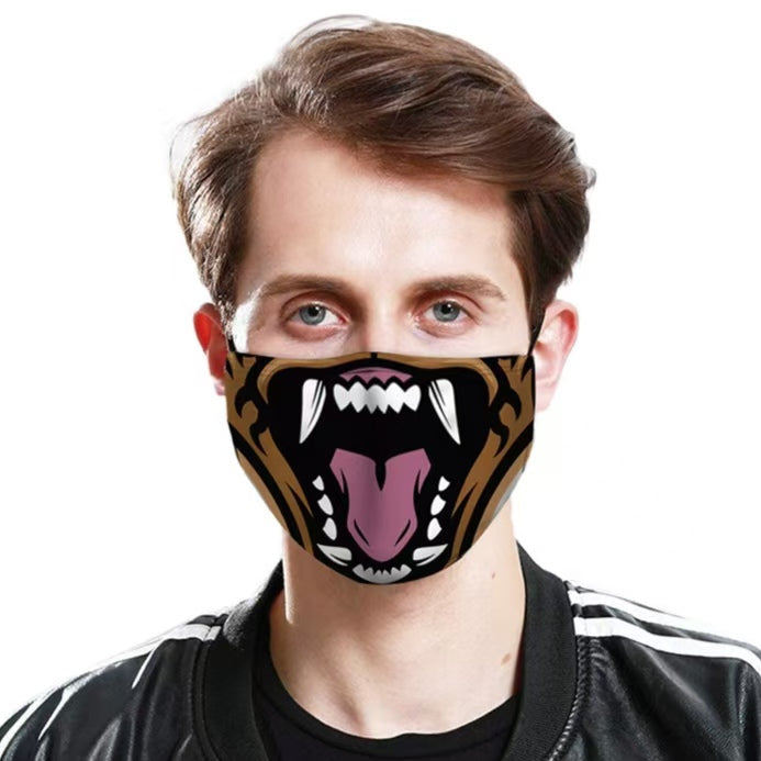 Cartoon Big Mouth Print Sex Mouth Masks, gallery view 5