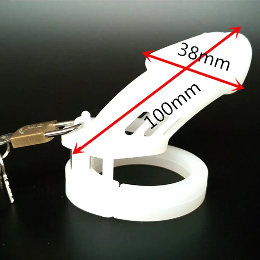 CB6000 Silicone Chastity Cage White, gallery view 3