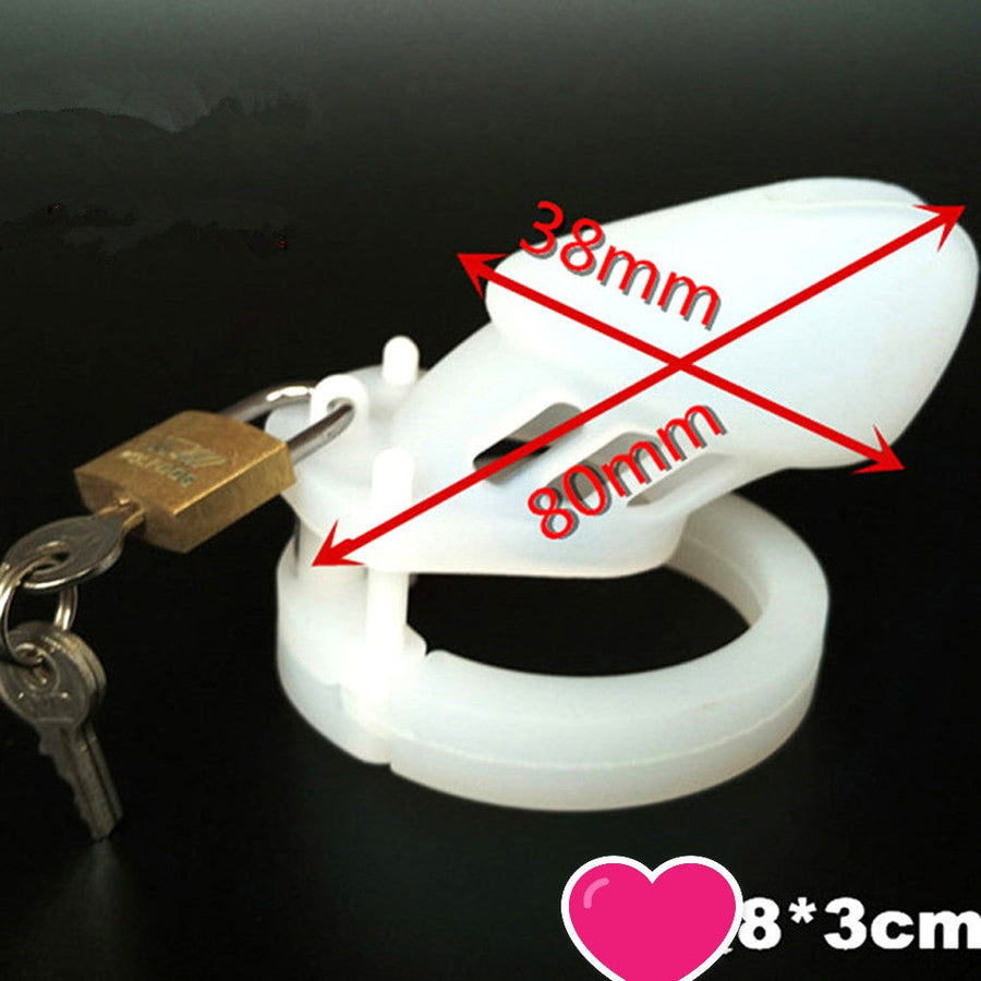 CB6000S Silicone Chastity Cage White, gallery view 2