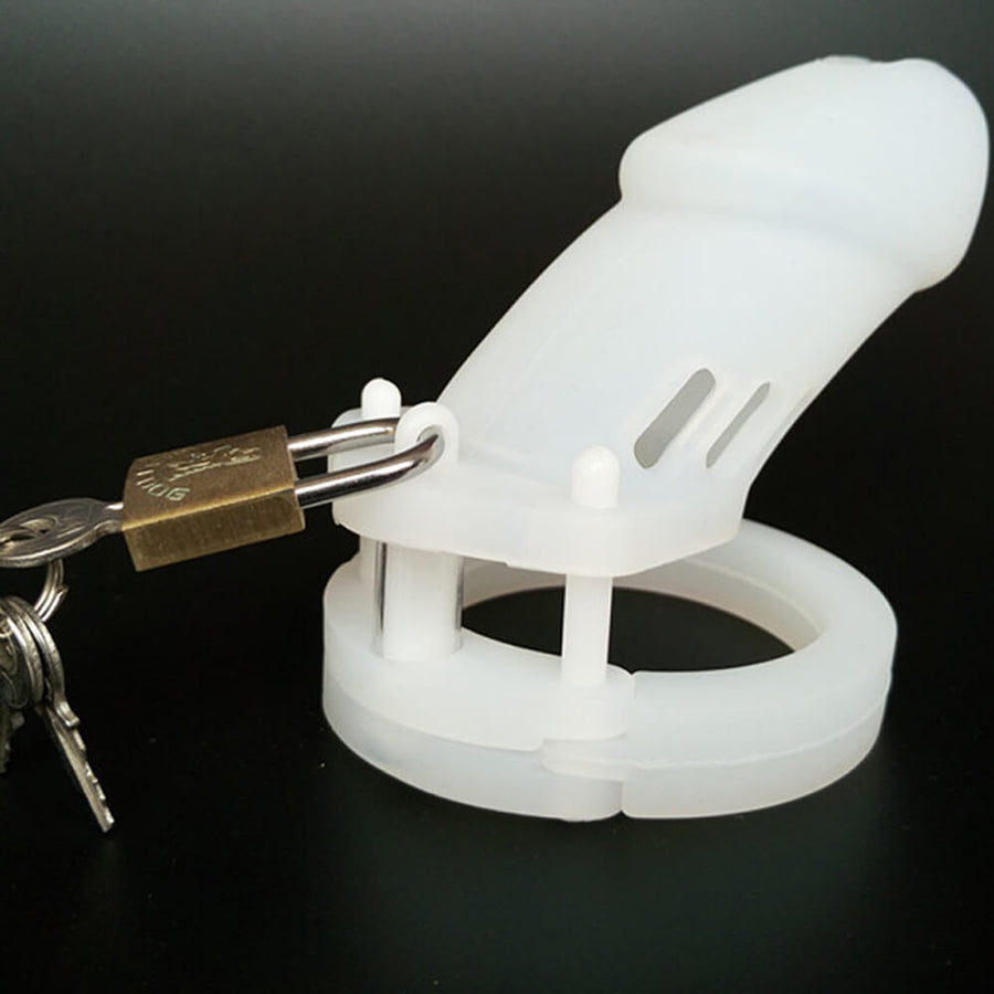 CB6000 Silicone Chastity Cage White, gallery view 5