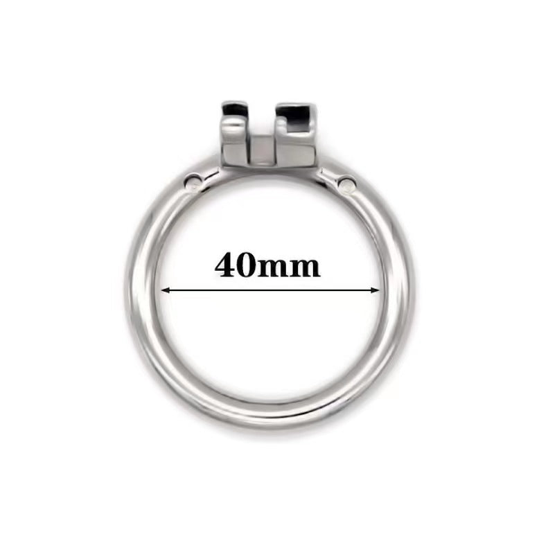 Stainless Steel Round/Arc Chastity Ring, gallery view 2