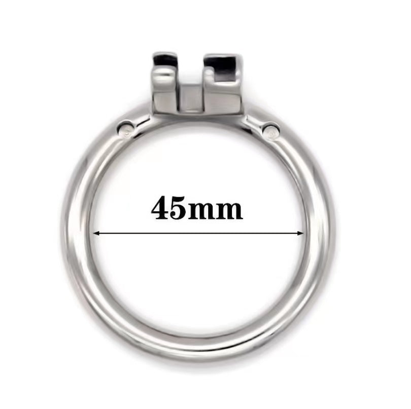Stainless Steel Round/Arc Chastity Ring, gallery view 3