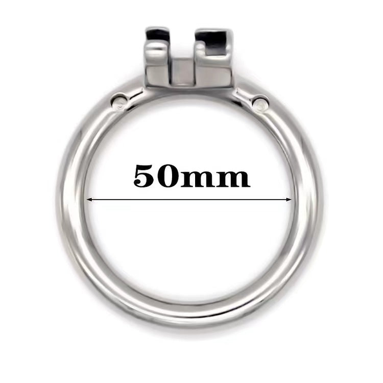 Stainless Steel Round/Arc Chastity Ring, gallery view 4
