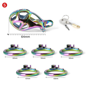 Colorful Stainless Stee Cobra Chastity Cage