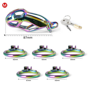 Colorful Stainless Stee Cobra Chastity Cage