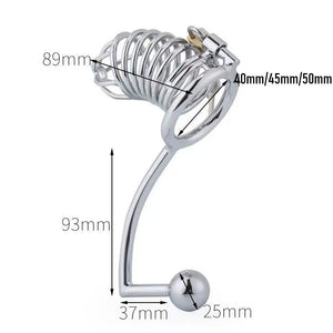 Condemned Penetration Cage with Anal Plug