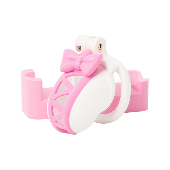 Double Color Butterfly Knot Chastity Cage 