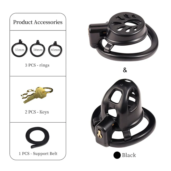 Dule Chastity Cage Set -4