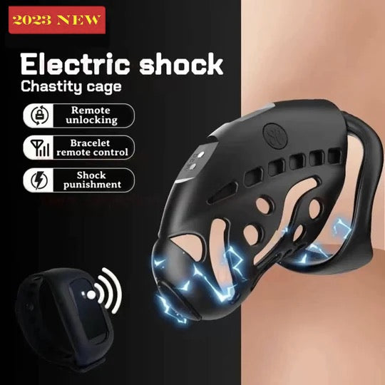 Wireless Remote Control Electric Shock Chastity Cage, gallery view 5