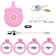 Charger l'image dans la galerie, Flat Chastity Cage with Detchable Ball Catheter-3
