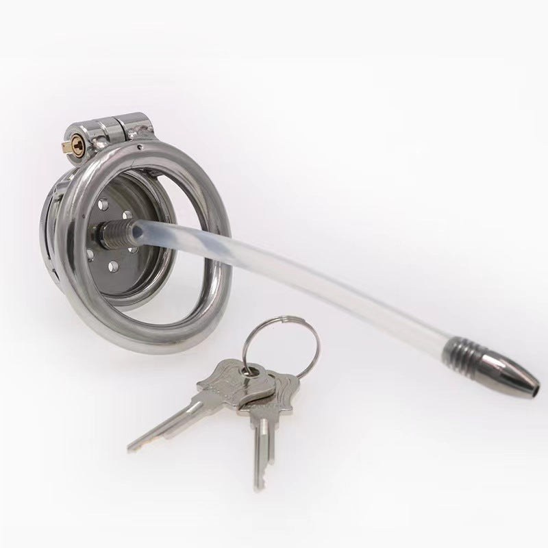 Flat Short Chastity Device With Lock Soft Catheter, gallery view 5