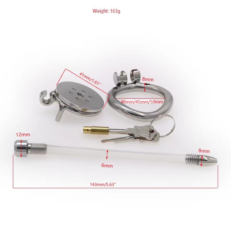 Flat Short Chastity Device With Lock Soft Catheter, gallery view 8