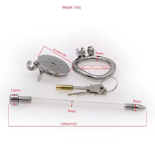 Load image into Gallery viewer, Flat Short Chastity Device With Lock Soft Catheter
