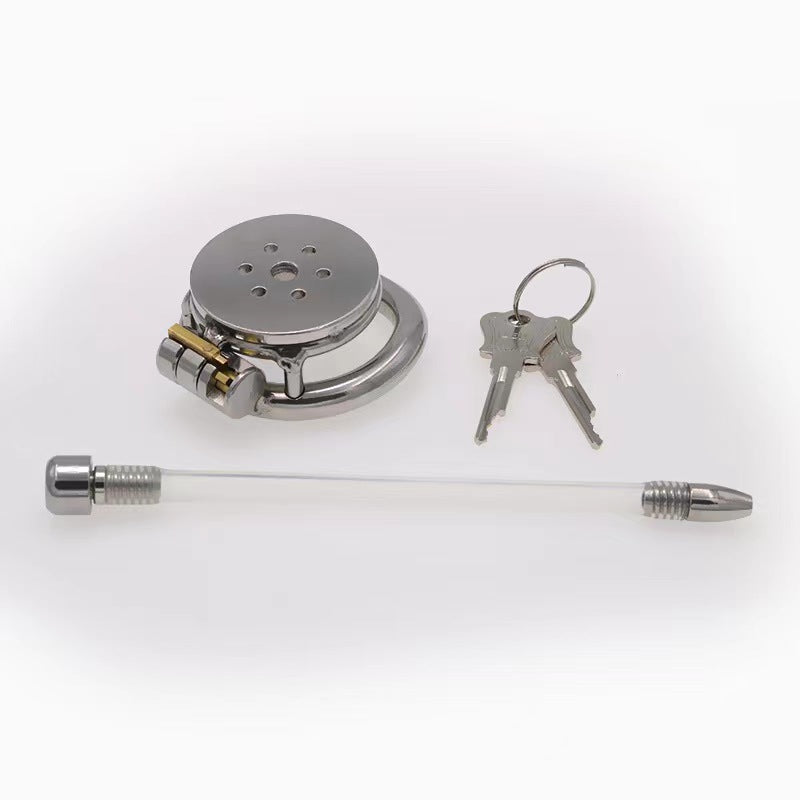 Flat Short Chastity Device With Lock Soft Catheter, gallery view 4