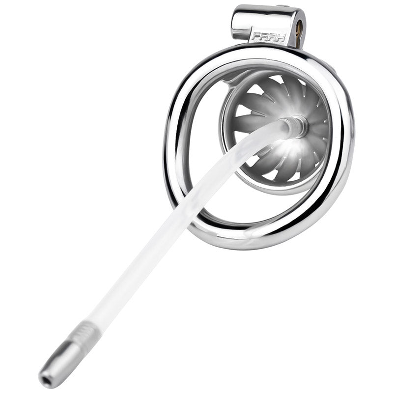 Steel Chastity Cage with Urethral Removable, gallery view 10