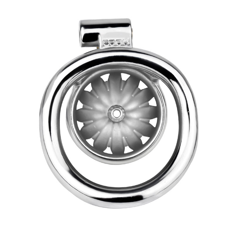 Steel Chastity Cage with Urethral Removable, gallery view 2