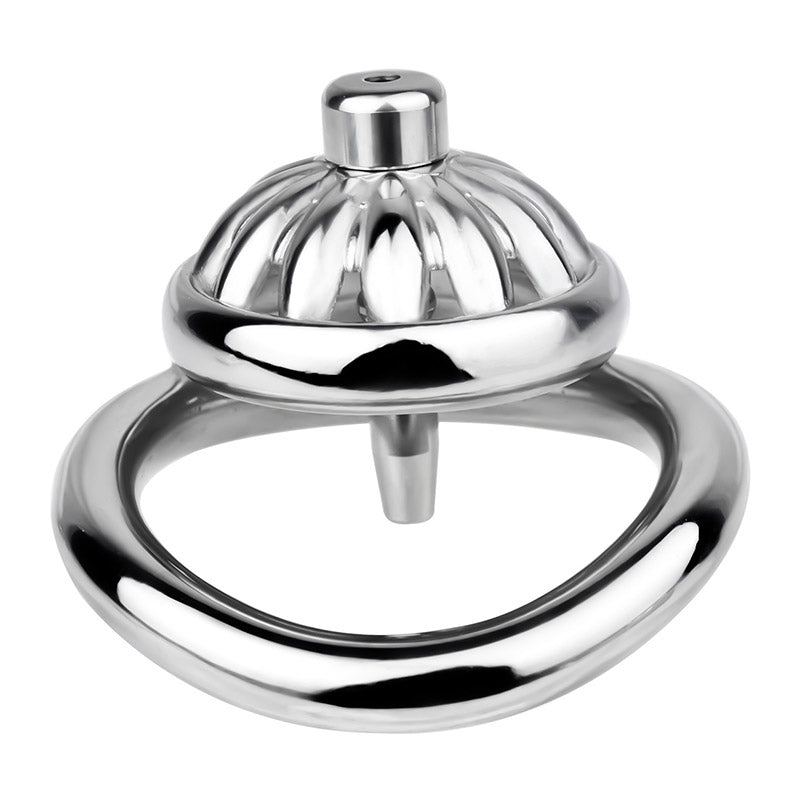 Steel Chastity Cage with Urethral Removable, gallery view 7