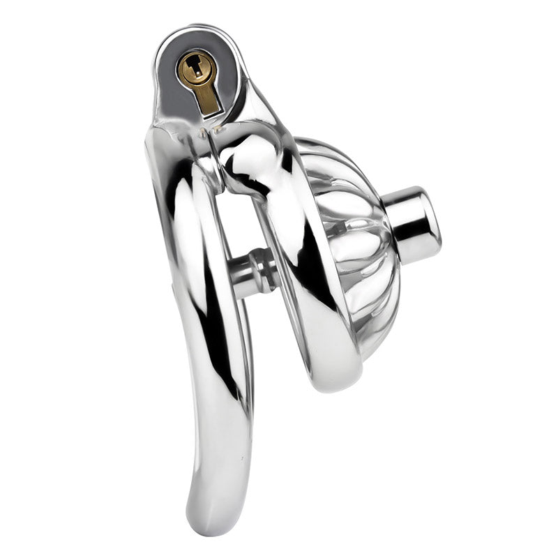 Steel Chastity Cage with Urethral Removable, gallery view 8