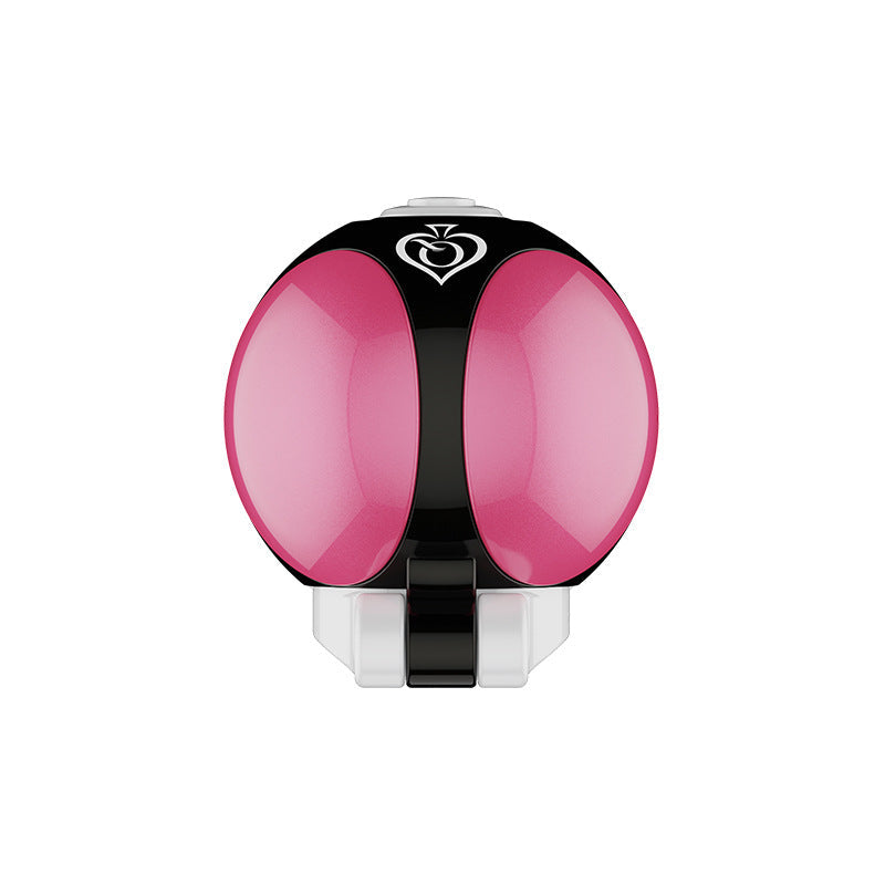 Pink and black shell of the Full-Cover Ball Chastity Cage