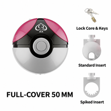 Lade das Bild in den Galerie-Viewer, Full-Cover Ball Chastity Cage 50 mm ring size with lock and two insert styles

