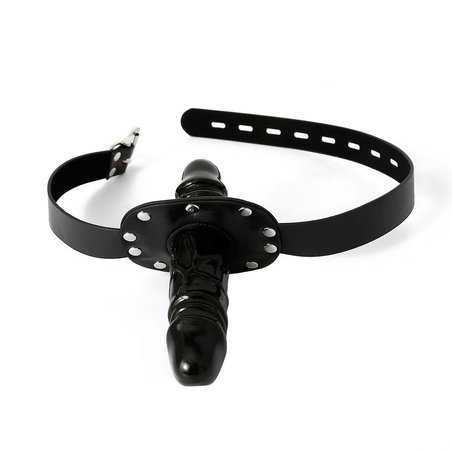 Gag Restraint Black Face Strap On Dildo BDSM, gallery view 4